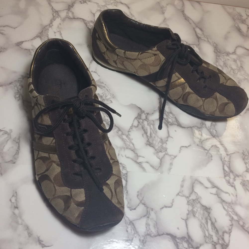 Coach "Remonna" suede leather sneakers